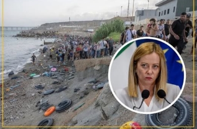 “WE WILL NOT YIELD AN INCH”: GIORGIA MELONI’SWARNING AFTER THE CEUTA MIGRANT SURGEREIGNITES EUROPE’S BORDER DEBATE