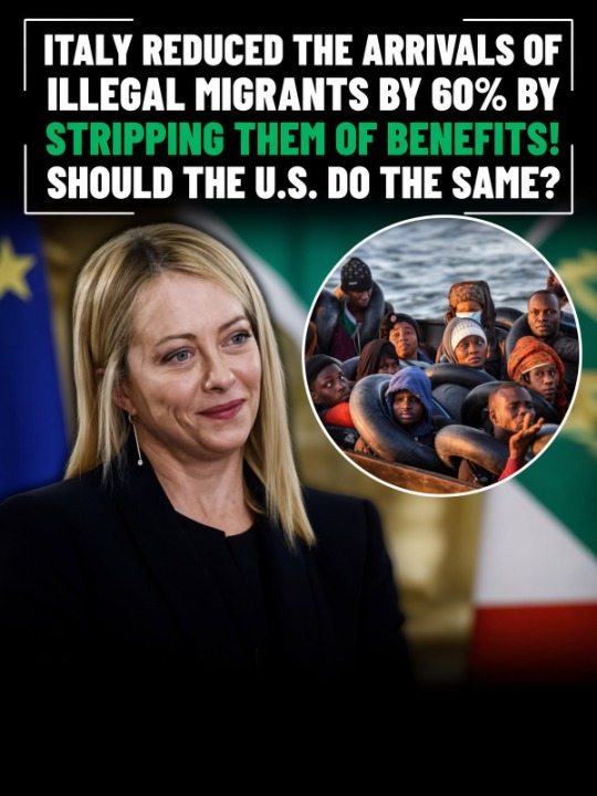 Italy cutting illegal migrant arrivals by sixty percent simply by ending the benefits proves what common sense has said all along.