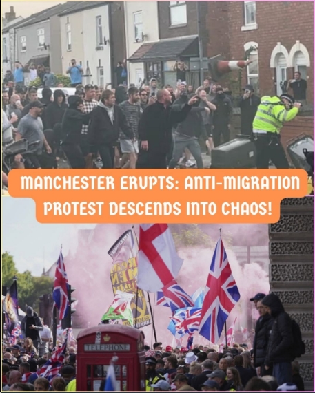 The UK streets just EXPLODED into a terrifying political war! A massive anti-migration march in Manchester violently erupted into brutal clashes as furious protesters and counter-protesters went head-to-head.